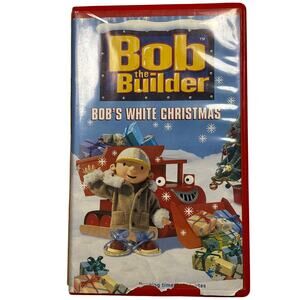 Y2K Bob the Builder Bobs VHS white Christmas Hit entertainment white tape 2001